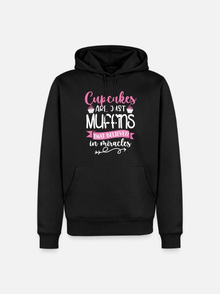 Cupcake Muffin Baking Gift - Men’s Premium Organic Hoodie - black