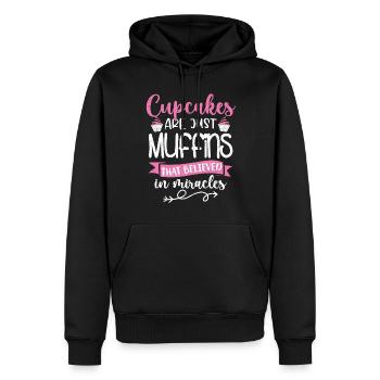 Cupcake - Sweat à capuche Premium bio Homme - noir - Devant - Nico (187cm)