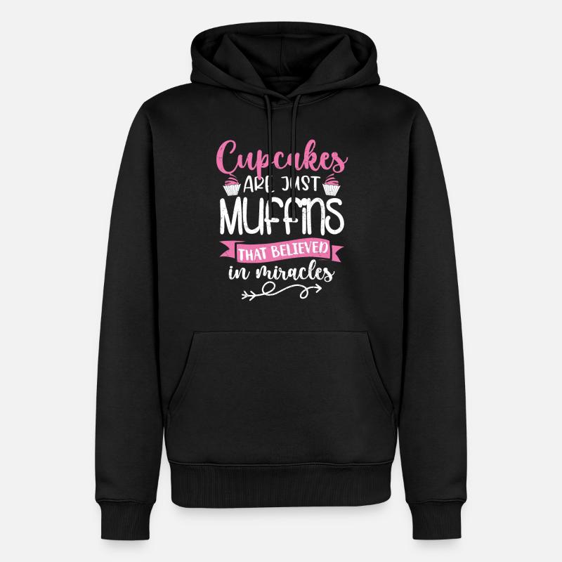 Cupcake - Männer Premium Bio Hoodie - Schwarz