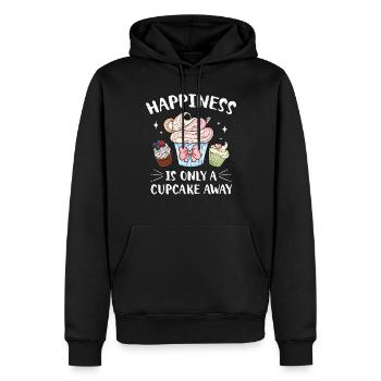 Cupcake - Sweat à capuche Premium bio Homme - noir - Devant - Nico (187cm)