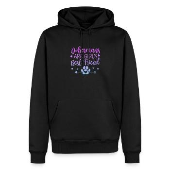 Doberman chien chiens cadeau pour animaux de compagnie - Sweat à capuche Premium bio Homme - noir - Devant - Nico (187cm)