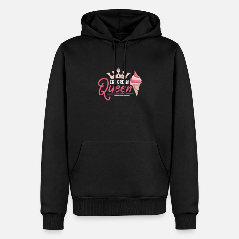 Eiscreme - Männer Premium Bio Hoodie - Schwarz