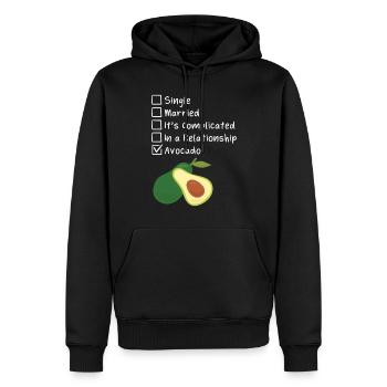 Avocado Guacamole Vegan Geschenk - Männer Premium Bio Hoodie - Schwarz - Vorne - Nico (187cm)