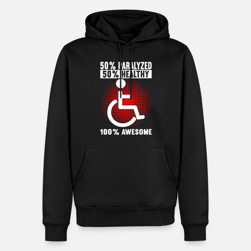 Rollstuhlfahrer Rollstuhl - Männer Premium Bio Hoodie - Schwarz