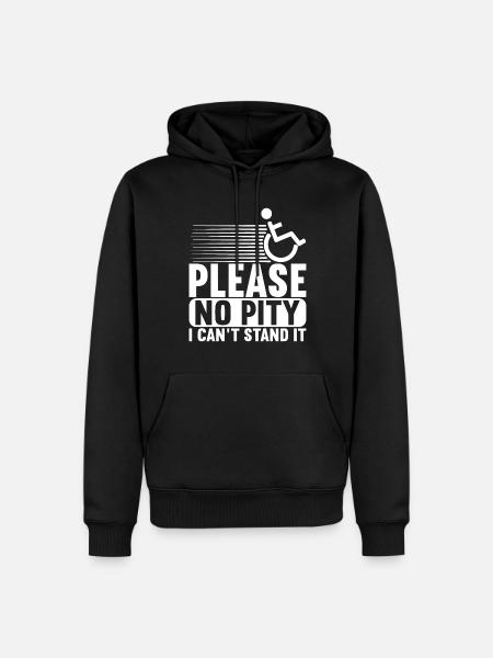Wheelchair users Wheelchair - Men’s Premium Organic Hoodie - black