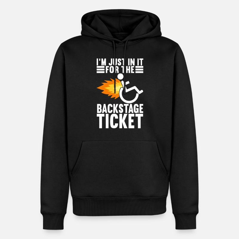 Rollstuhlfahrer Rollstuhl - Männer Premium Bio Hoodie - Schwarz