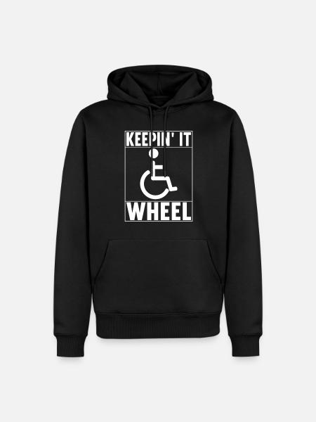Rollstuhlfahrer Rollstuhl - Männer Premium Bio Hoodie - Schwarz