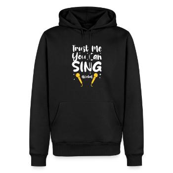 Chanteur chanteur chanteur musicien cadeau - Sweat à capuche Premium bio Homme - noir - Devant - Nico (187cm)