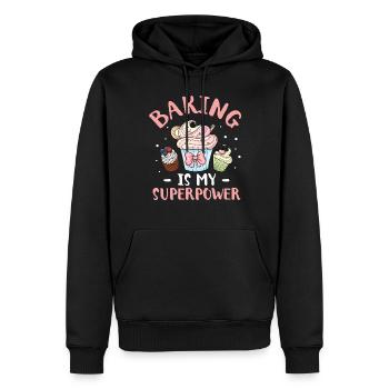 Cupcake Muffin Backen Geschenk - Männer Premium Bio Hoodie - Schwarz - Vorne - Nico (187cm)