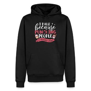 Cupcake - Männer Premium Bio Hoodie - Schwarz - Vorne - Nico (187cm)