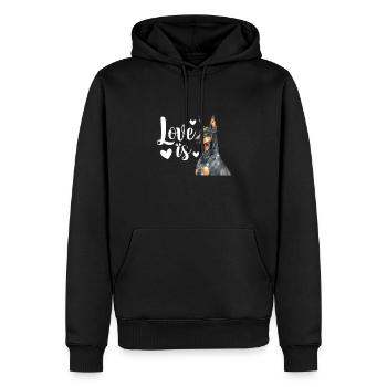Doberman chien chiens cadeau pour animaux de compagnie - Sweat à capuche Premium bio Homme - noir - Devant - Nico (187cm)
