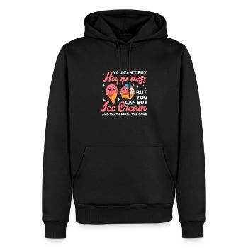 Eiscreme - Männer Premium Bio Hoodie - Schwarz - Vorne - Nico (187cm)