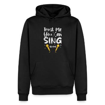 Sänger - Männer Premium Bio Hoodie - Schwarz - Vorne - Nico (187cm)