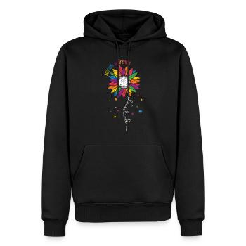 Autismus - Männer Premium Bio Hoodie - Schwarz - Vorne - Nico (187cm)