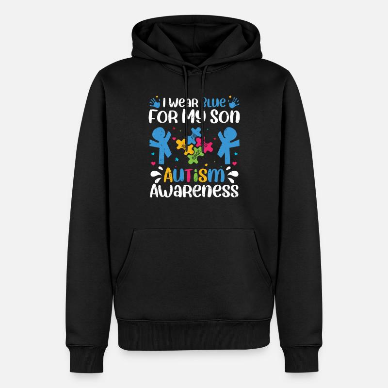 Autisme - Sweat à capuche Premium bio Homme - noir