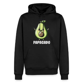 Avocat Guacamole Vegan Cadeau - Sweat à capuche Premium bio Homme - noir - Devant - Nico (187cm)