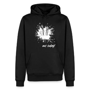 Nope not today - Männer Premium Bio Hoodie - Schwarz - Vorne - Nico (187cm)
