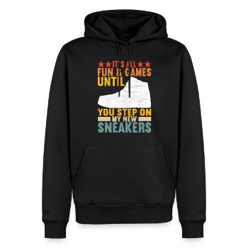 Sneakerhead Sneaker Collector - Sweat à capuche Premium bio Homme - noir - Devant - Nico (187cm)