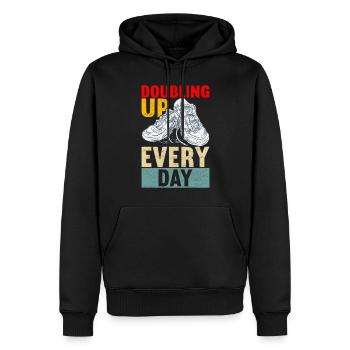 Sneakerhead Sneaker Collector - Sweat à capuche Premium bio Homme - noir - Devant - Nico (187cm)