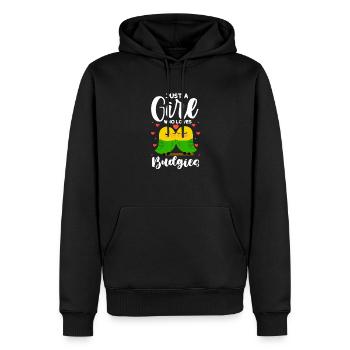 Perruche oiseau animal de compagnie perruche cadeau - Sweat à capuche Premium bio Homme - noir - Devant - Nico (187cm)