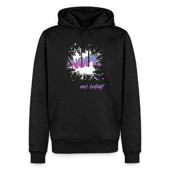 Nope not today - Männer Premium Bio Hoodie - Schwarz - Vorne - Nico (187cm)