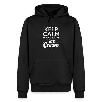 Eiscreme - Männer Premium Bio Hoodie - Schwarz - Vorne - Nico (187cm)