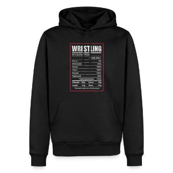 Lutte - Sweat à capuche Premium bio Homme - noir - Devant - Nico (187cm)