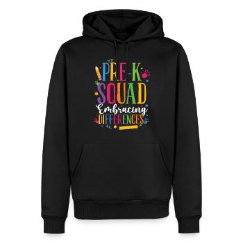 Autism - Men’s Premium Organic Hoodie - black - Front - Nico (187cm)