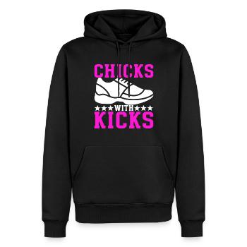 Sneakerhead Collectionneur de baskets - Sweat à capuche Premium bio Homme - noir - Devant - Nico (187cm)