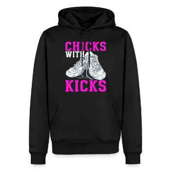 Sneakerhead Sneaker Collector - Sweat à capuche Premium bio Homme - noir - Devant - Nico (187cm)