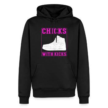 Sneakerhead Sneaker Collector - Sweat à capuche Premium bio Homme - noir - Devant - Nico (187cm)