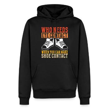 Sneakerhead Collectionneur de baskets - Sweat à capuche Premium bio Homme - noir - Devant - Nico (187cm)