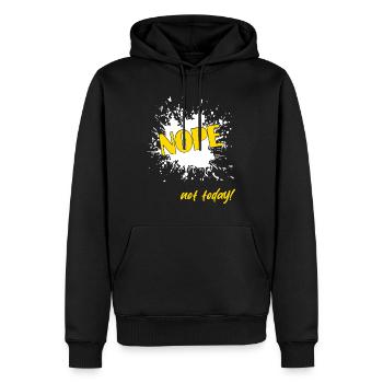 Nope not today - Männer Premium Bio Hoodie - Schwarz - Vorne - Nico (187cm)