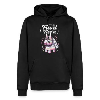 Spinster - Men’s Premium Organic Hoodie - black - Front - Nico (187cm)