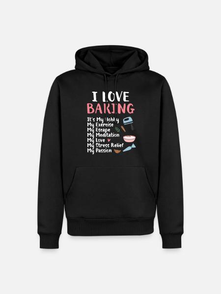 Bäcker Bäckerein Backwaren Backen Geschenk - Männer Premium Bio Hoodie - Schwarz