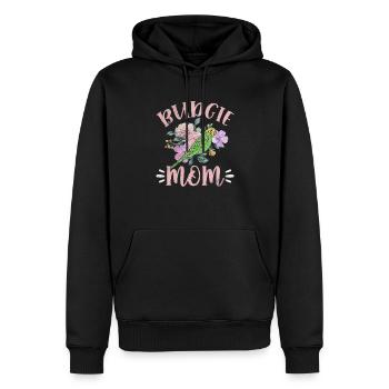 Perruche ondulée - Sweat à capuche Premium bio Homme - noir - Devant - Nico (187cm)