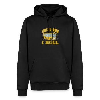 Busfahrer - Männer Premium Bio Hoodie - Schwarz - Vorne - Nico (187cm)
