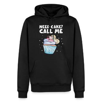 Cupcake - Sweat à capuche Premium bio Homme - noir - Devant - Nico (187cm)