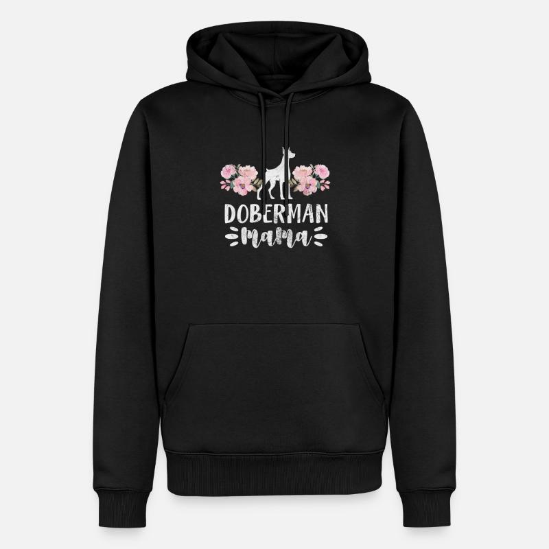 Dobermann - Männer Premium Bio Hoodie - Schwarz