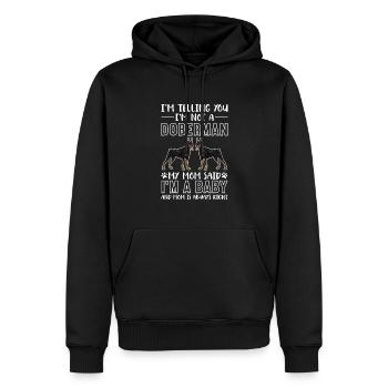 Doberman chien chiens cadeau pour animaux de compagnie - Sweat à capuche Premium bio Homme - noir - Devant - Nico (187cm)