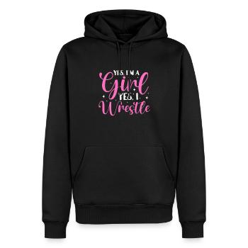 Lutteur lutteur Fight Wrestling Ringer cadeau - Sweat à capuche Premium bio Homme - noir - Devant - Nico (187cm)
