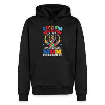 Autisme maman sensibilisation jour cadeau autiste - Sweat à capuche Premium bio Homme - noir - Devant - Nico (187cm)