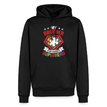 Journée de sensibilisation à l’autisme Cadeau autiste - Sweat à capuche Premium bio Homme - noir - Devant - Nico (187cm)
