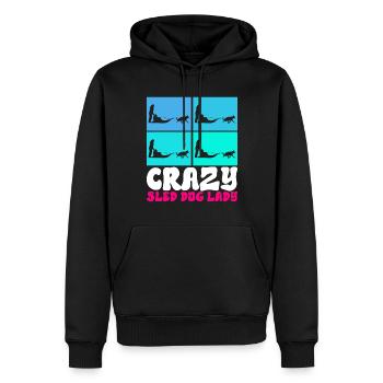 Traîneau Chiens de traîneau - Sweat à capuche Premium bio Homme - noir - Devant - Nico (187cm)