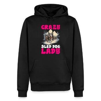 Traîneau Chiens de traîneau - Sweat à capuche Premium bio Homme - noir - Devant - Nico (187cm)