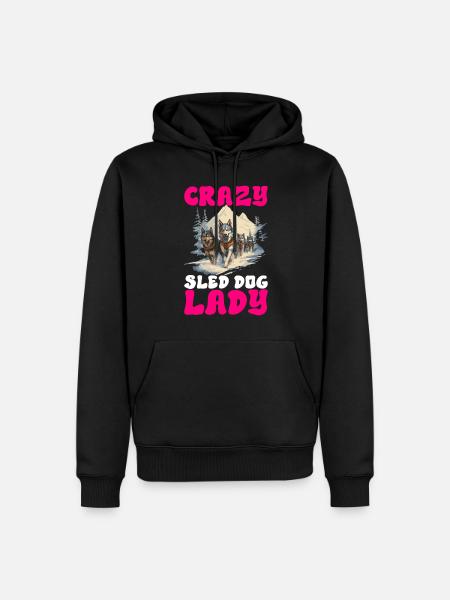 Sledding Sled dogs - Men’s Premium Organic Hoodie - black
