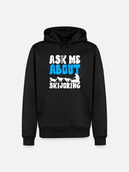 Sledding Sled dogs - Men’s Premium Organic Hoodie - black