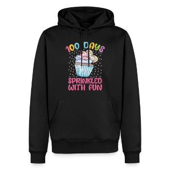 Cupcake - Sweat à capuche Premium bio Homme - noir - Devant - Nico (187cm)