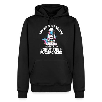 Cupcake Muffin Backen Geschenk - Männer Premium Bio Hoodie - Schwarz - Vorne - Nico (187cm)