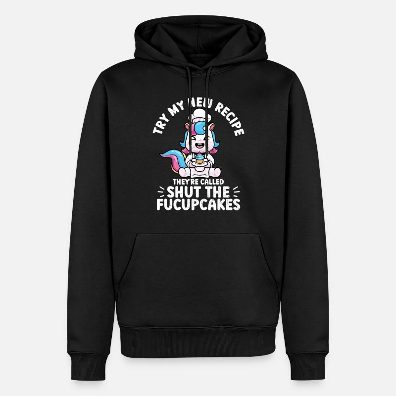 Cupcake - Männer Premium Bio Hoodie - Schwarz